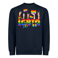 Navy LGBTQ+ Heavyweight Sweatshirt - NancyCooperArtShop