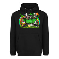 Black St. Patrick's Day farm animal truck Heavyweight Hoodie - FaDigitalArtStudio