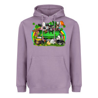 Lavender St. Patrick's Day farm animal truck Heavyweight Hoodie - FaDigitalArtStudio