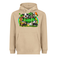 Mushroom St. Patrick's Day farm animal truck Heavyweight Hoodie - FaDigitalArtStudio