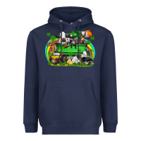Navy St. Patrick's Day farm animal truck Heavyweight Hoodie - FaDigitalArtStudio