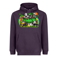Plum St. Patrick's Day farm animal truck Heavyweight Hoodie - FaDigitalArtStudio