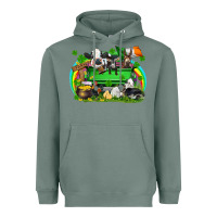 Sage St. Patrick's Day farm animal truck Heavyweight Hoodie - FaDigitalArtStudio