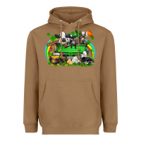 Toasted Coconut St. Patrick's Day farm animal truck Heavyweight Hoodie - FaDigitalArtStudio