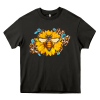 Asphalt bee sunflower leopard Heavy Core Tee - Jasminsmagicworld