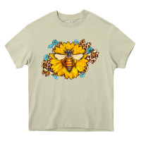 Mossy bee sunflower leopard Heavy Core Tee - Jasminsmagicworld