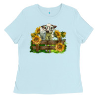 Charolais Heifer With Sunflowers Ladies Tee | Teevron