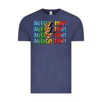 Vintage Denim autism mom lightning bolt Vintage Tee - LillyAllenDesigns