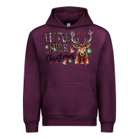 Mauve Wine little miss christmas Urban Hoodie - CowhideDigitalArt
