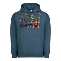Pigment Midnight Navy little miss christmas Urban Hoodie - CowhideDigitalArt