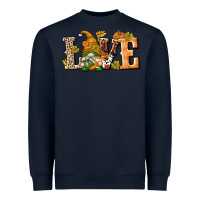 Navy Love Gnome Heavyweight Sweatshirt - texasbilliewilder