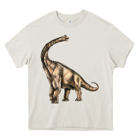 Cream Brachiosaurus Heavy Core Tee - LillyAllenDesigns