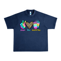 Navy peace love loaded tea Urban Heavy Tee - JahusDesignShop
