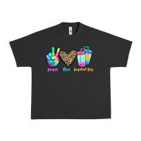 Pigment Black peace love loaded tea Urban Heavy Tee - JahusDesignShop