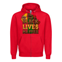 Red black lives matter Zipper Hoodie - HowdyJamesFarm