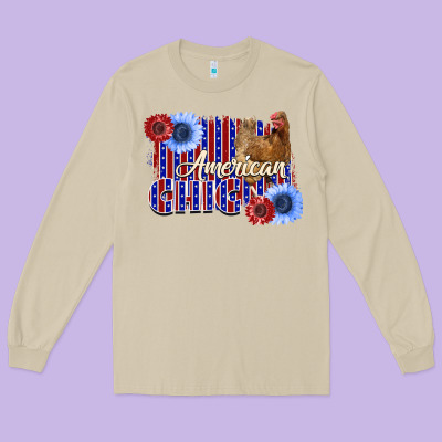 American Chicken Long Sleeve Tee Designed By Bettercallsaul
