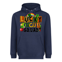 Navy lucky teacher squad St. Patricks Day Heavyweight Hoodie - FaDigitalArtStudio