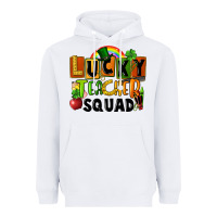 White lucky teacher squad St. Patricks Day Heavyweight Hoodie - FaDigitalArtStudio
