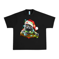 Black christmas scottish fold cat Urban Heavy Tee - LillyAllenDesigns