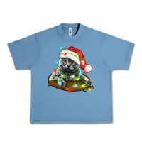 Pebble Blue christmas scottish fold cat Urban Heavy Tee - LillyAllenDesigns