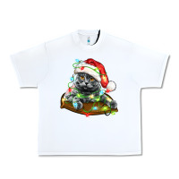 Christmas Scottish Fold Cat Urban Heavy Tee | Teevron