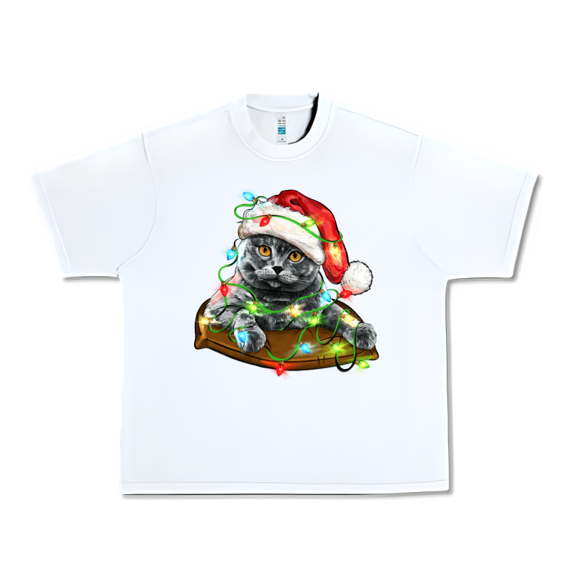 Christmas Scottish Fold Cat Urban Heavy Tee by LillyAllenDesigns | Teevron