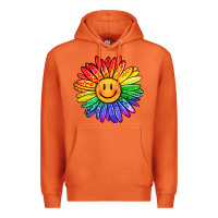 Carrot rainbow smiley face sunflower Premium Hoodie - OliviaCreatesArt