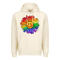 Tofu rainbow smiley face sunflower Premium Hoodie - OliviaCreatesArt