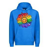 True Royal rainbow smiley face sunflower Premium Hoodie - OliviaCreatesArt
