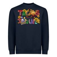 Navy Tacos and tequila Heavyweight Sweatshirt - NancyCooperArtShop