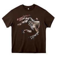 Chocolate Brown Spinosaurus Face Heavy Core Tee - LillyAllenDesigns