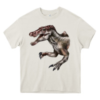 Cream Spinosaurus Face Heavy Core Tee - LillyAllenDesigns