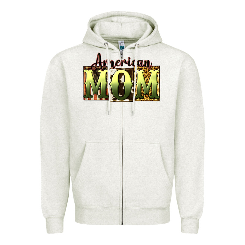 American Mom Mother's Day Zipper Hoodie by CowGirlArtShop | Teevron