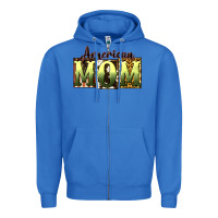 True Royal American Mom Mother's Day Zipper Hoodie - CowGirlArtShop