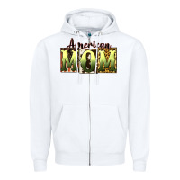White American Mom Mother's Day Zipper Hoodie - CowGirlArtShop