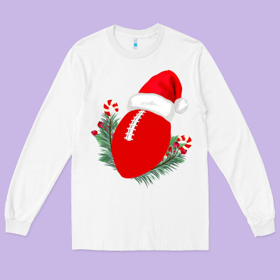 Christmas Football Long Sleeve Tee Designed By Bettercallsaul