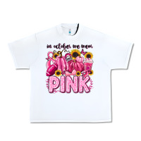 White in october we wear pink football Urban Heavy Tee - LillyAllenDesigns