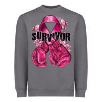 Storm Survivor Breast Cancer with boxing gloves Heavyweight Sweatshirt - NancyCooperArtShop