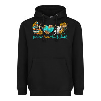 Black peace love bull skull bbs Heavyweight Hoodie - BundleAndBundleShop