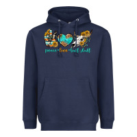 Navy peace love bull skull bbs Heavyweight Hoodie - BundleAndBundleShop