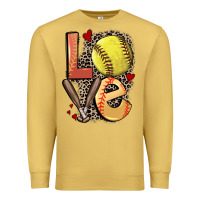 Antique Gold love softball Premium Sweatshirt - FaDigitalArtStudio