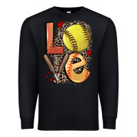 Black love softball Premium Sweatshirt - FaDigitalArtStudio