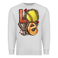 Dove Grey love softball Premium Sweatshirt - FaDigitalArtStudio