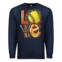 Navy love softball Premium Sweatshirt - FaDigitalArtStudio