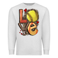 Oatmeal Heather love softball Premium Sweatshirt - FaDigitalArtStudio