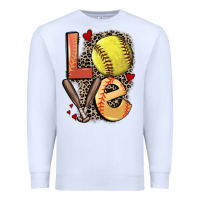 White love softball Premium Sweatshirt - FaDigitalArtStudio