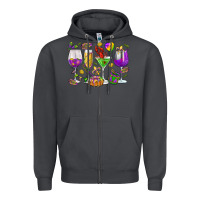 Smoke Mardi Gras wine glasses Zipper Hoodie - HowdyJamesFarm