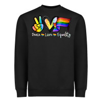 Black Peace love equality Heavyweight Sweatshirt - NancyCooperArtShop