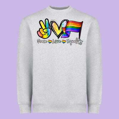 Peace Love Equality Heavyweight Sweatshirt Designed By Nancycooperartshop
