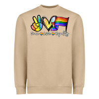 Mushroom Peace love equality Heavyweight Sweatshirt - NancyCooperArtShop